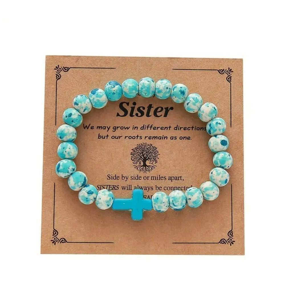 Cross bead bracelet